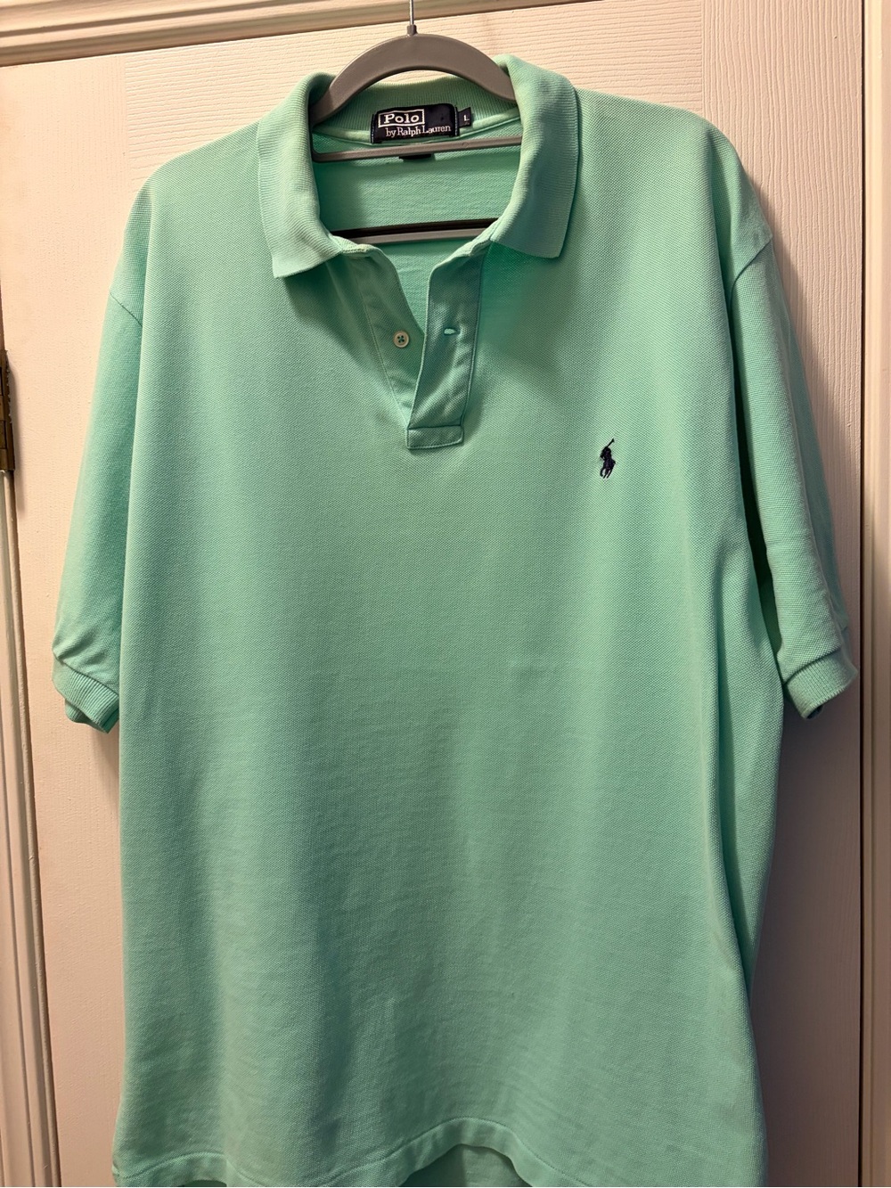 Ralph Lauren Men’s Mint Green Polo with Navy Pony